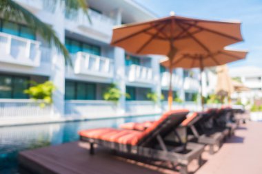 Hotel resort arka plan için soyut bulanıklık yüzme havuzunda