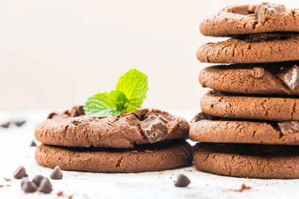 Postre Dulce Con Galletas Chispas Chocolate — Foto de Stock