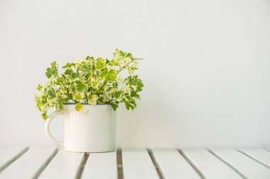 Yeşil vazo bitki kopya alanı tablo