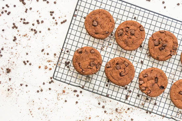 Sweet Dessert Chocolate Chip Cookies — Stock Photo, Image