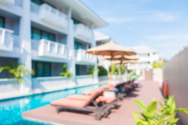 Hotel resort arka plan için soyut bulanıklık yüzme havuzunda