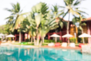 Hotel resort arka plan için soyut bulanıklık yüzme havuzunda
