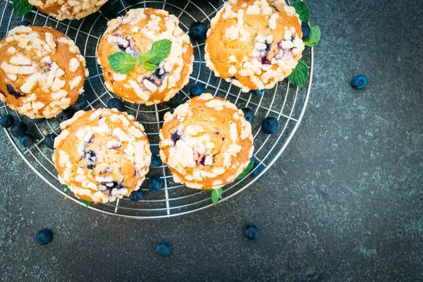 Sweet Dessert Blueberry Muffin Filter Processing — Stock Photo, Image