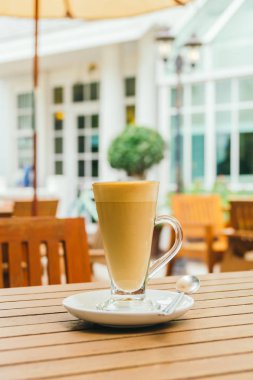 Sıcak latte kahve Kupası tablo - Vintage filtre