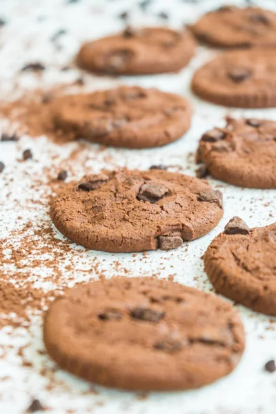 Postre Dulce Con Galletas Chispas Chocolate — Foto de Stock