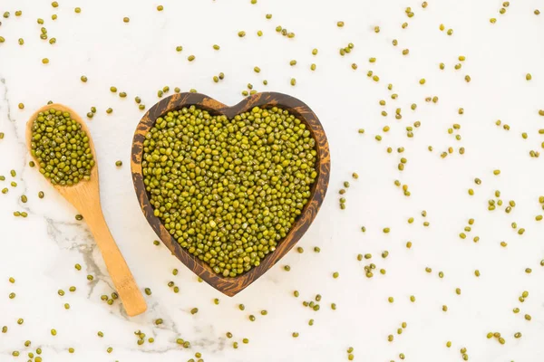 Fagiolini Ciotola Legno Sano Nutriente Concetto Cibo Stile — Foto Stock