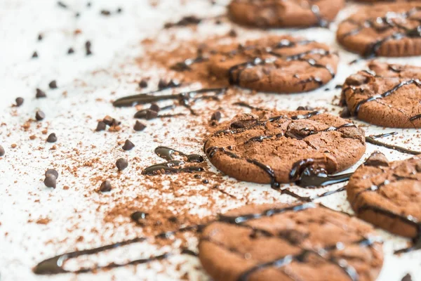 Dessert Sucré Avec Biscuits Aux Pépites Chocolat — Photo