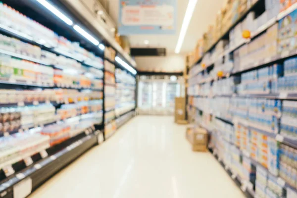 Abstract Blur Supermarket Shopping Mall Store Interior Background — Stock Photo, Image