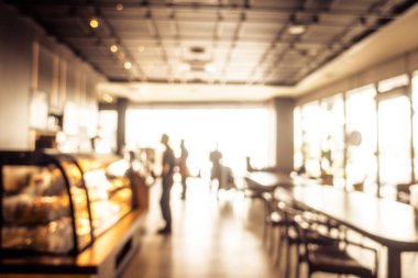 Soyut bulanıklık kahvehane kafe ve Restoran için arka plan - Vintage filtresi iç