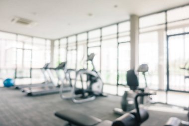 Soyut bulanıklık ve ufuk spor ekipmanları spor salonu iç arka planı için