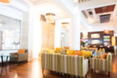 Soyut bulanıklık ve ufuk güzel lüks otel lobisinde ve lou