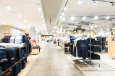 Arkaplan için mağaza içindeki soyut bulanıklık ve odaklanmış alışveriş merkezleri