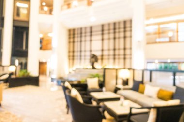 Soyut bulanıklık ve ufuk güzel lüks otelin lobi ve arka plan için iç salon