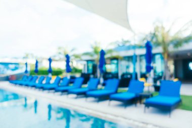 Açık Yüzme havuzunda hotel resort için arka plan bulanıklık