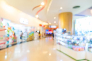 Arkaplan için mağaza içindeki soyut bulanıklık ve odaklanmış alışveriş merkezleri