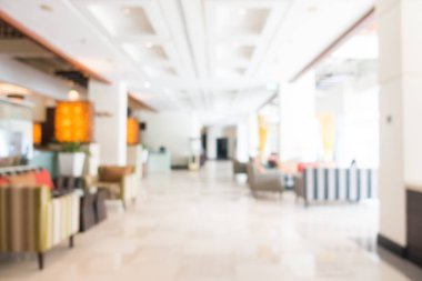 Soyut bulanıklık ve ufuk güzel lüks otelin lobi ve arka plan için iç salon