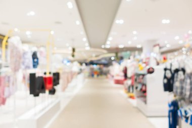 Arkaplan için mağaza içindeki soyut bulanıklık ve odaklanmış alışveriş merkezleri