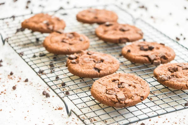 Sweet Dessert Chocolate Chip Cookies — Stock Photo, Image