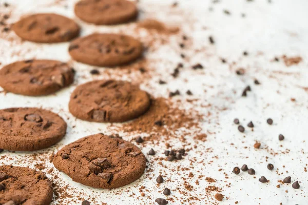 Sobremesa Doce Com Biscoitos Chocolate — Fotografia de Stock