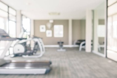 Soyut bulanıklık ve ufuk spor ekipmanları spor salonu iç arka planı için