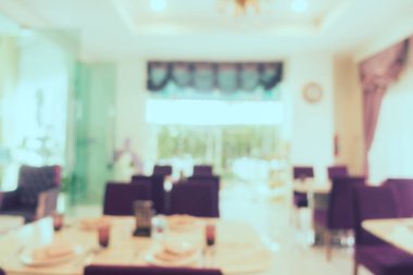 Soyut bulanıklık ve ufuk restoran ve kafe Cafe iç arka plan - Vintage filtre için