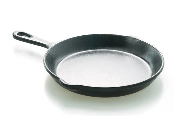 Black Iron Pan Isolated White Background — Stock Photo, Image