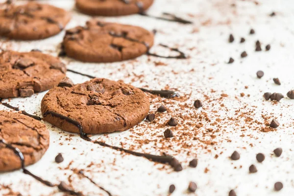 Süßes Dessert Mit Schokoladenkeksen — Stockfoto