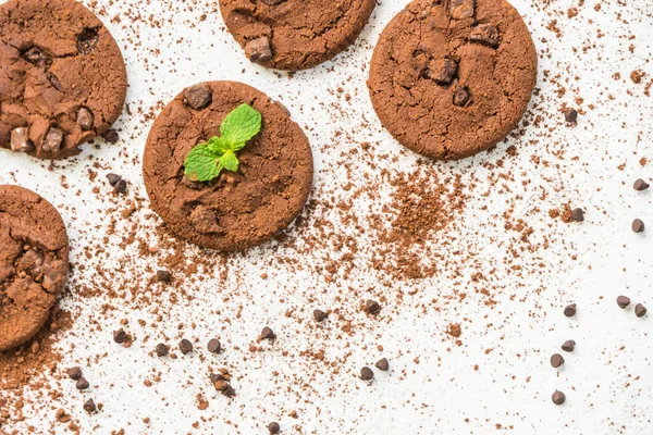 Süßes Dessert Mit Schokoladenkeksen — Stockfoto