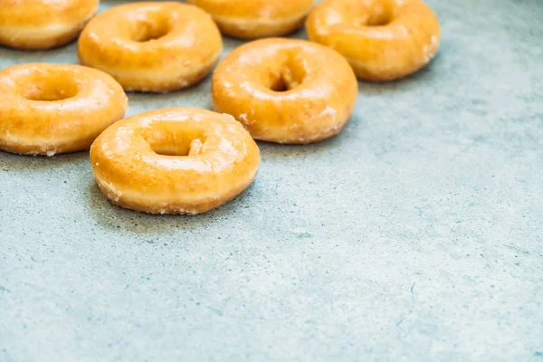 Sobremesa Doce Com Muitos Donut Estilo Comida Insalubre — Fotografia de Stock