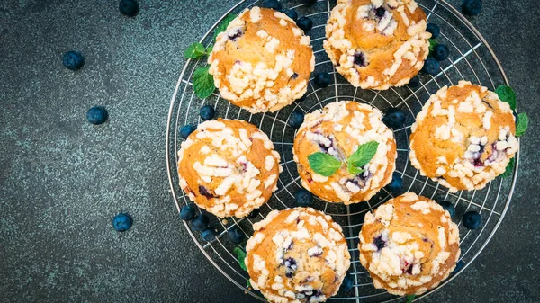 Sweet Dessert Blueberry Muffin Filter Processing — Stock Photo, Image