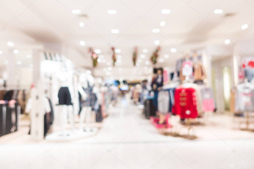 Abstract blur and defocused shopping mall