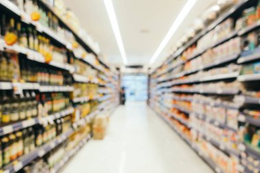 Soyut bulanıklık süpermarkette alışveriş merkezi ve mağaza