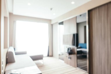 Soyut bulanıklık ve ufuk oturma odası iç