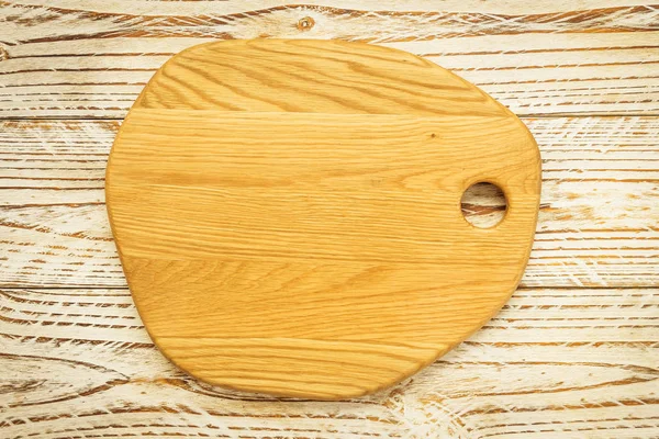 Wood Cutting Board Wooden Background Copy Space — Stock Photo, Image