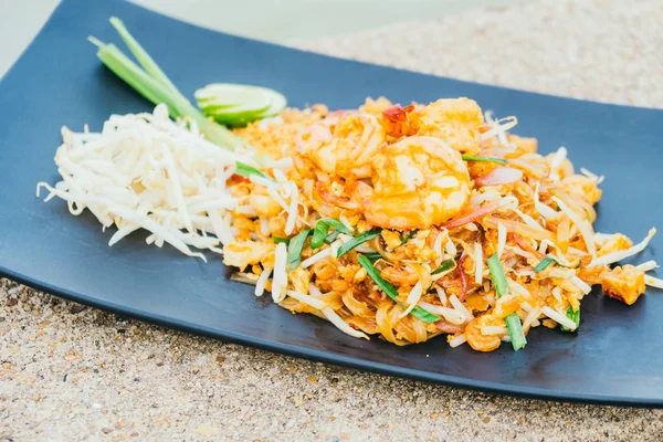 Stir Fried Noodles Prawn Shrimp Plate Pad Thai — Stock Photo, Image