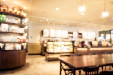 Soyut bulanıklık ve ufuk kahvaltı büfesi otel Restoran iç arka plan - Vintage filtre için