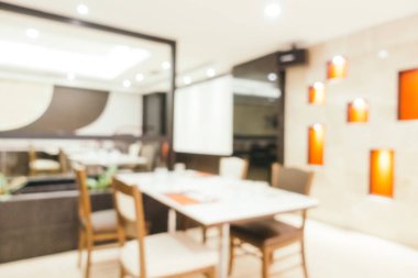 Soyut bulanıklık ve ufuk kahvaltı büfesi otel Restoran iç arka plan - Vintage filtre için