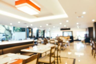 Soyut bulanıklık ve ufuk kahvaltı büfesi otel Restoran iç arka plan - Vintage filtre için