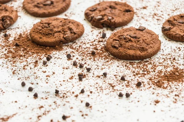 Postre Dulce Con Galletas Chispas Chocolate — Foto de Stock