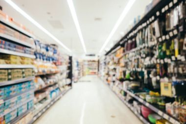 Soyut süpermarket alışveriş merkezi bulanıklık ve arka plan için iç depolamak