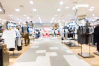 Arkaplan için mağaza içindeki soyut bulanıklık ve odaklanmış alışveriş merkezleri