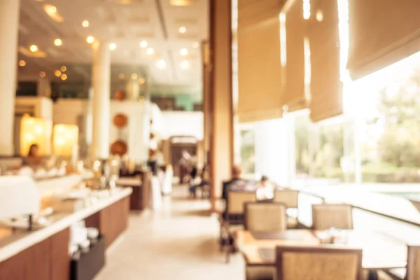 Абстрактный Дефокусированный Завтрак Шведский Стол Интерьере Ресторана Отеля Фона Винтажный — стоковое фото