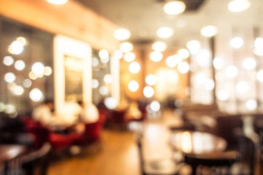 Bulanıklık kafe ve Restoran iç arka plan - Vintage filtre için