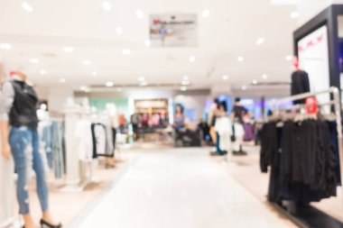 Arkaplan için mağaza içindeki soyut bulanıklık ve odaklanmış alışveriş merkezleri