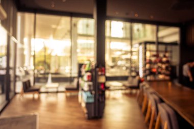 Özgün bulanıklık ve odaklanmış kafe ve restoran iç mimarisi - Vintage Filtresi-