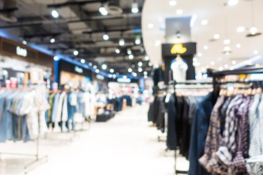 Arkaplan için mağaza içindeki soyut bulanıklık ve odaklanmış alışveriş merkezleri