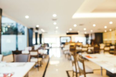 Soyut bulanıklık ve ufuk kahvaltı büfesi otel Restoran iç arka plan - Vintage filtre için