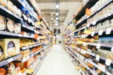 Soyut bulanıklık ve arka plan için mağaza iç süpermarket alışveriş defocused