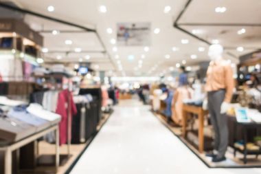 Arkaplan için mağaza içindeki soyut bulanıklık ve odaklanmış alışveriş merkezleri