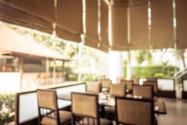 Soyut bulanıklık ve ufuk kahvaltı büfesi otel Restoran iç arka plan - Vintage filtre için